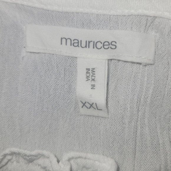 Maurices White Halter Neck Flowy Crinkle Fabric Sleeveless Midi Dress XXL - Picture 7 of 10